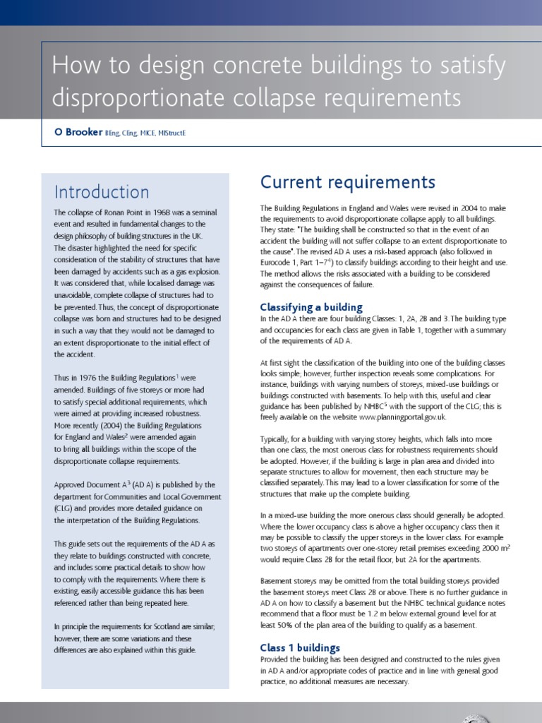 How To Design Concrete Buildings To Satisfy Disproportionate Collapse ...