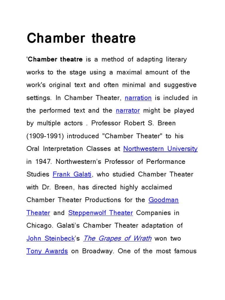 Chamber Theatre