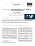 Optimal Financing and Dividend Control of The Insurance Company With Proportional Reinsurance Policy