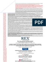 Rex International Holding Limited Preliminary Offer Document