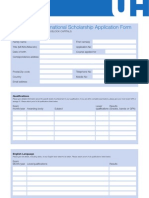 Chancellor's International Scholarship Application Form: Personal Details