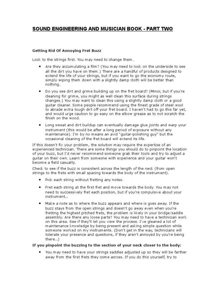 (Sound Engineering) Sound Engineering and Musician Book p2 | PDF ...