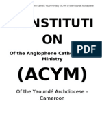Constitution of The Anglophone Catholic Youth Ministry 1