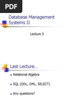 Database Management Systems II