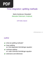 Time Integration: Splitting Methods: Marlis Hochbruck, D Usseldorf