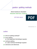 Time Integration: Splitting Methods: Marlis Hochbruck, D Usseldorf