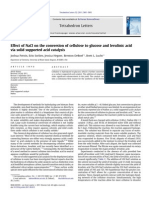 Effect of NaCl On The Conversion of Cellulose To Glucose and Levulinic Acid Via Solid Supported Acid Catalysis