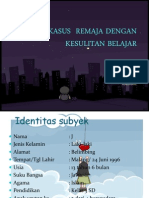 Kasus Remaja Dengan Kesulitan Belajar