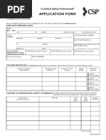 BCSP CSP Applications Form PDF