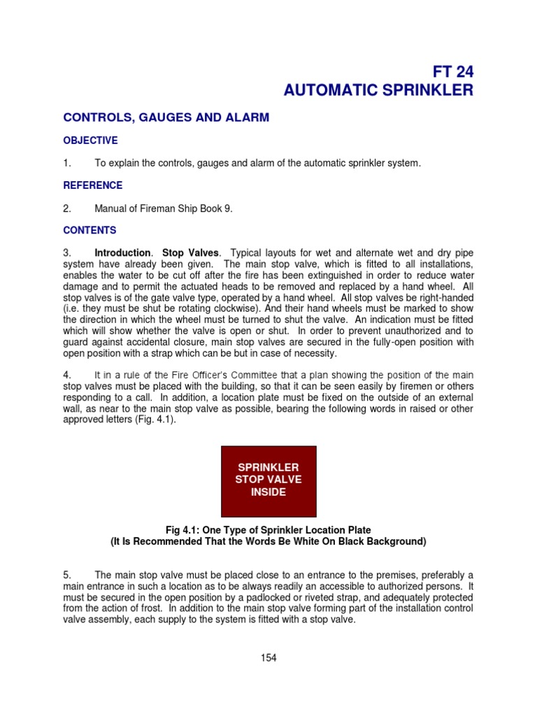 Sprinkler System Controls and Gauges | PDF | Fire Sprinkler System | Valve
