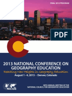 2013 National Conference On Geography Education Conference Program