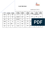 3-1 Class Time-Table