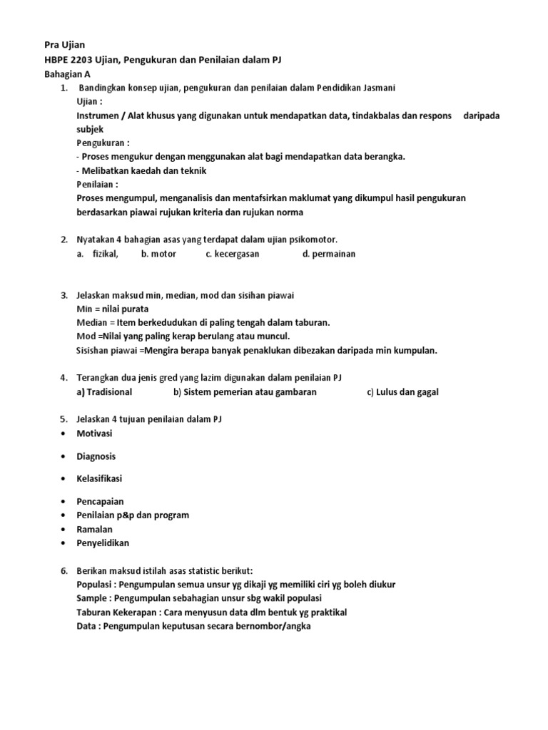 Soalan Pra Ujian Pdf
