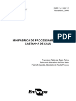 Processamento de castanha de caju em minifábricas