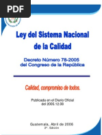 Normas Decreto 78-2005 Ley Del Sistema Nacional de La Calidad