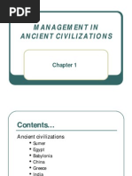 Chapter 1-Mgt. in Ancient Civilizations