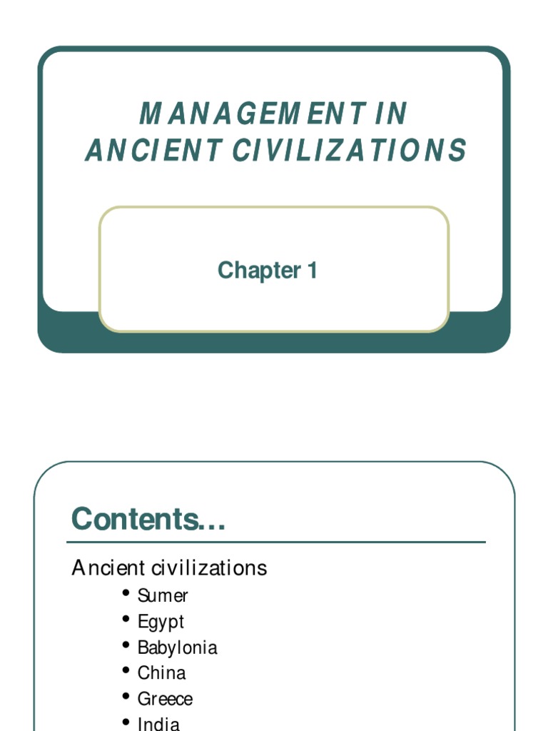 Ancient Management Practices Overview | PDF | Sumer | Ancient Greece