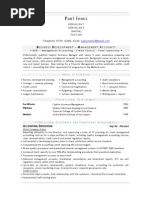 Business Accounts Manager's Resume CV Template