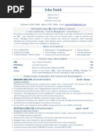 Download Business Director Sales CV resume sample by Mike Kelley SN15392958 doc pdf