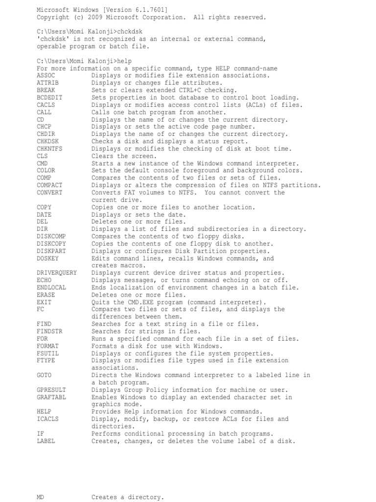 different types of commands.txt Command Line Interface Computer