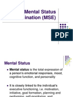 The Mental Status Examination (MSE)