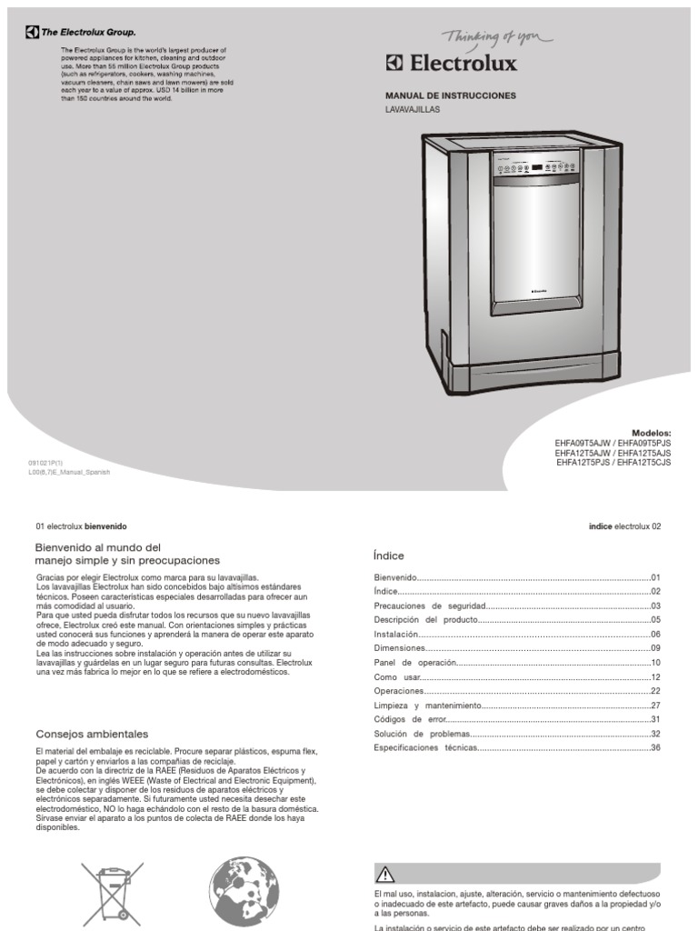 Lavavajillas Manual