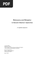 Download Metonymy and Metaphor in Barack Obamas Speeches by alexandermueller1986 SN153963101 doc pdf