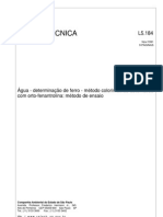 L5184 - Determinação de ferro em águas  –  Método colorimétrico  automático com orto-fenantrolina –  Método de ensaio