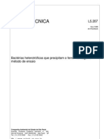 L5207 - Bactérias heterotroficas que precipitam o ferro – Contagem - Método de ensaio