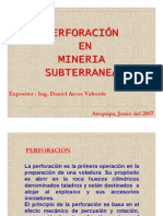 Perforacion en Mineria Subterranea