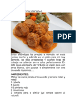 Albondigas Con Verduras