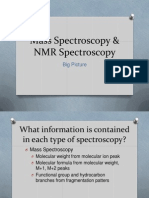 Mass Spectroscopy & NMR Spectroscopy: Big Picture