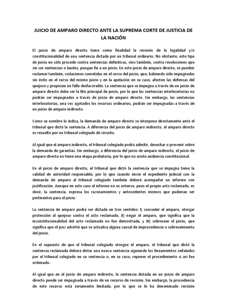 2juicio de Amparo Directo Ante La Suprema Corte de Justicia de La ...