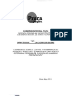 Directiva Regional 015-2012-Lineamieto Sobre Control y Permanencia de Ins, Sup y Res de Obra Publica