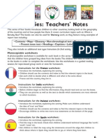 Countries: Teachers' Notes: Photocopiable Worksheets