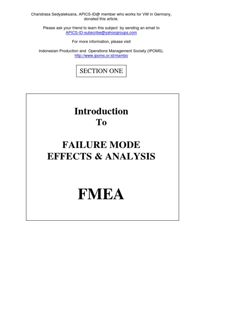 Understanding DFMEA and PFMEA Processes | PDF | Production And ...