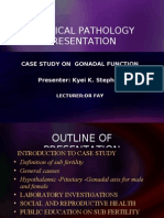 Chemical Pathology Presentation: Case Study On Gonadal Function Presenter: Kyei K. Stephen