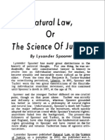 Lysander Spooner - Natural Law (Science Of Justice)