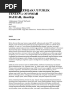 Download Makalah Kebijakan Publik Tentang Otonomi Daerah by wardahfauziah SN154042675 doc pdf
