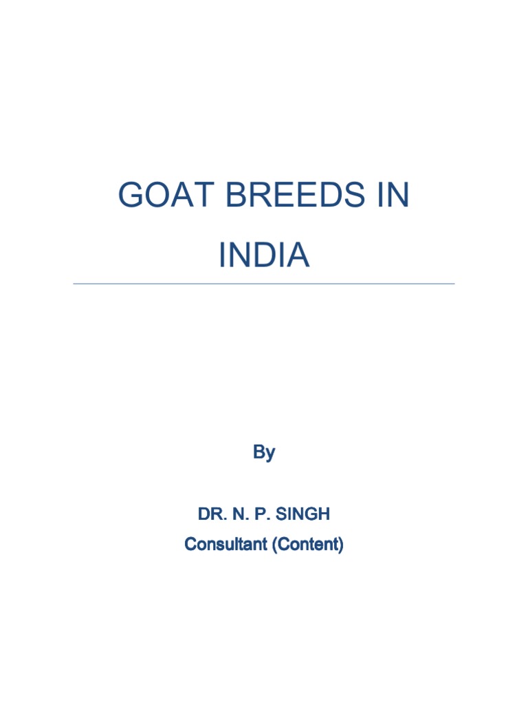 Goat Breeds in India PDF PDF Goat Livestock