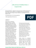 Lipid Profile in Bile and Serum of Cholelithiasis Patients