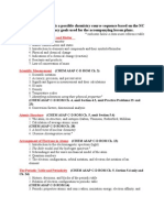 Chemistry course sequence and lesson plans