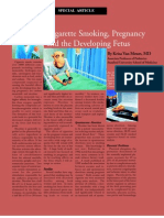Ciggarete Smoking, Pregnancy and the Developing Fetus