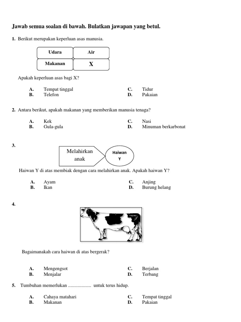 Soalan Sains Tahun 4 Objektif - Sample Site n