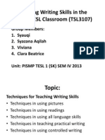 Teaching Writing Skills Using Pictures, Readings and Language Skills (TSL3107