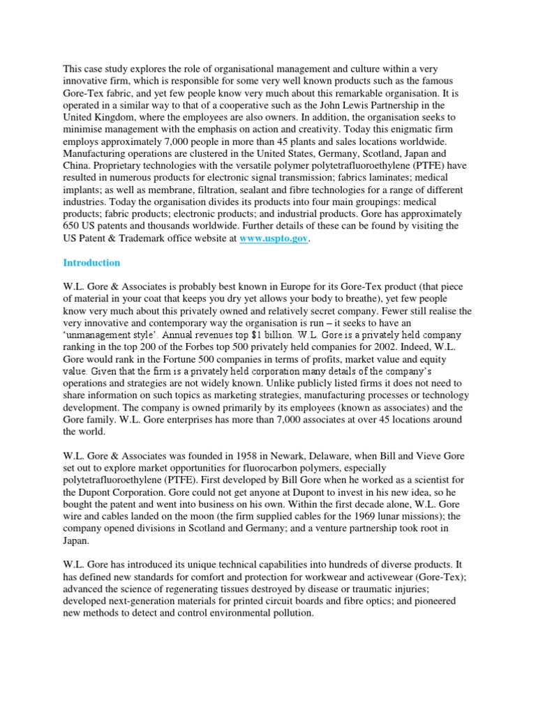 Gore case study picture