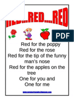 Kindergarten Nursey Rhymes/Songs-Red Color Song