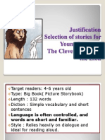 Justification Selection of Stories For Young Learners The Clever Hare and The Lion