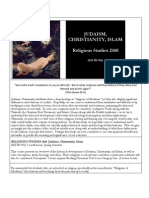 Relig 2160 - Judiasm Christianity Islam