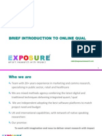 EXPOSURE Online Qual Introduction